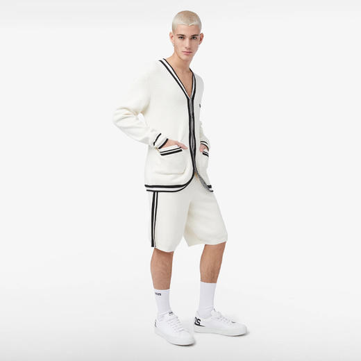 GCDS 男士学院风针织短裤 米色 A1CM3100KC215 商品图3