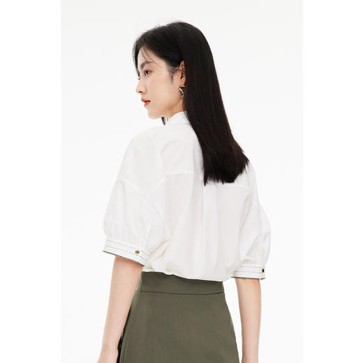 【特惠不退货】诗凡黎秋翻领刺绣衬衫3E7121991 商品图2