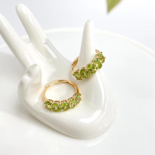 DS925橄榄石戒指-五颗蛋面4*6 商品图0