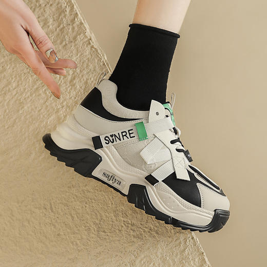 品质好货 | Safiya/索菲娅2024春季网红增高撞色厚底休闲老爹鞋 SF41112714 商品图8