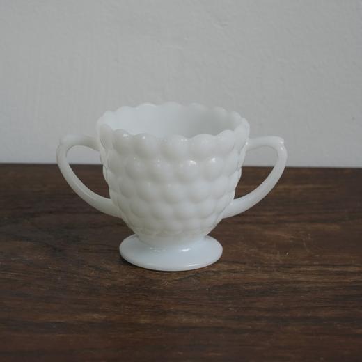 美国奶玻璃波点双耳杯/奶壶 商品图3