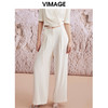 VIMAGE纬漫纪春季新款气质通勤百搭显瘦高腰直筒裤子V2105711 商品缩略图0