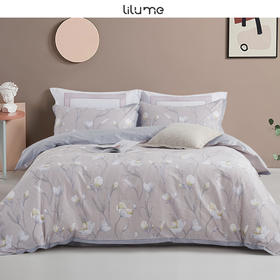 利路米24年春夏新款全棉精梳棉四件套豆蔻粉