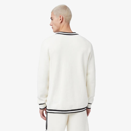 GCDS 男士字母徽标刺绣学院风针织开衫 米色 A1CM1805KC215 商品图2