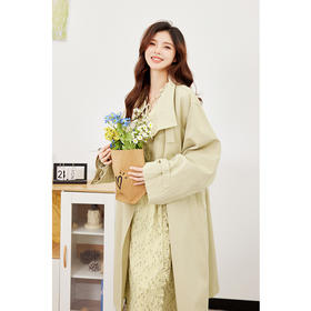 【严选】诗凡黎春长款大翻领风衣SF3160111