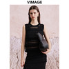 VIMAGE纬漫纪夏季新款百搭时尚修身蕾丝无袖上衣女V2113724 商品缩略图5