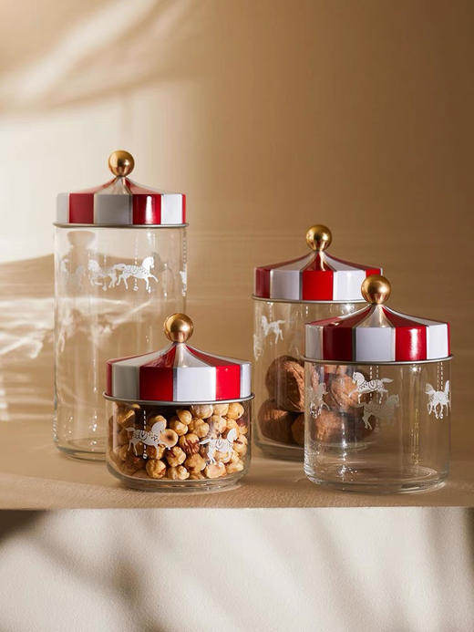 ALESSI/马戏团玻璃密封罐收纳糖果饼干厨房家用欧式创意 商品图0