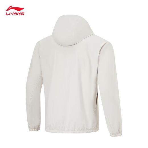 李宁（LI-NING）加绒保暖防风防泼水运动风衣男子24新款健身系列开衫外套AFDU089 【加绒】云母灰-1 商品图3