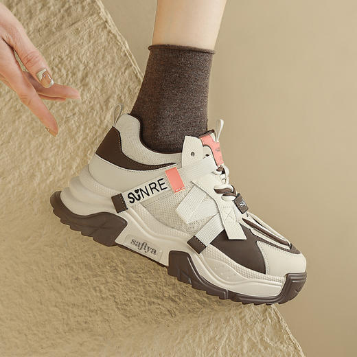 品质好货 | Safiya/索菲娅2024春季网红增高撞色厚底休闲老爹鞋 SF41112714 商品图11