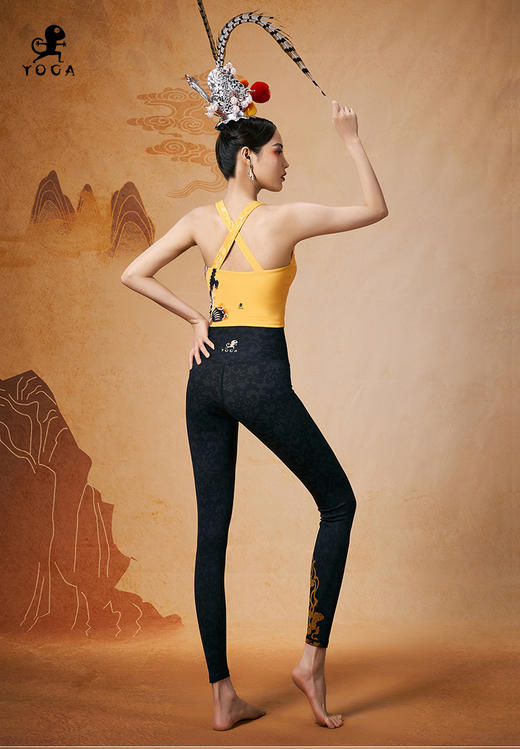 【现货秒发】壁虎瑜伽【醉春风-套装】限量款印花瑜伽套装（可拆卸胸垫） 商品图3