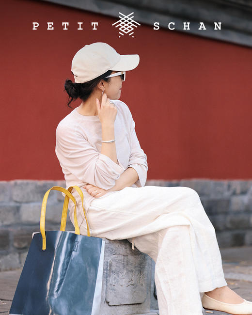 PETIT SCHAN小闪 CLO#081 Time Garden 时光花园 纯亚麻白/象牙白/柠檬黄纯亚麻松紧腰抽绳休闲长裤 商品图10