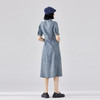 谜底水洗牛仔连衣裙短袖女2024春新款丹宁风亲肤中长裙241ML0137 商品缩略图2