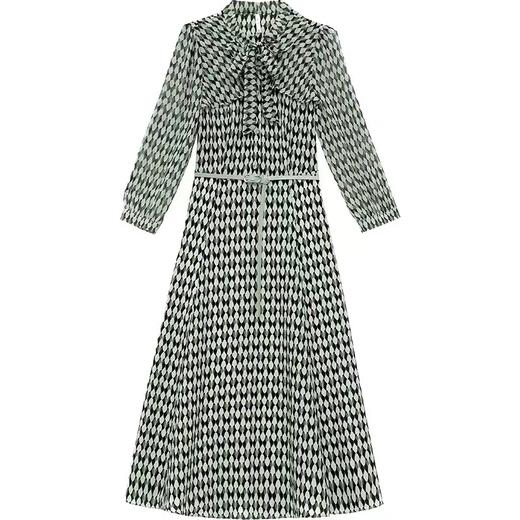 A7020       法式优雅气质印花收腰显瘦中长款连衣裙（特价不退换） 商品图2