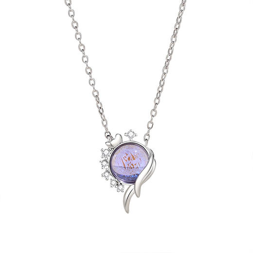 【蝶恋鸢尾】S925银琉璃石项链【JHY-N000068B】 商品图4