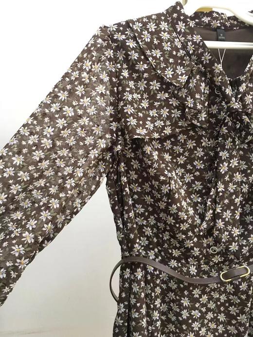 A7020       法式优雅气质印花收腰显瘦中长款连衣裙（特价不退换） 商品图3