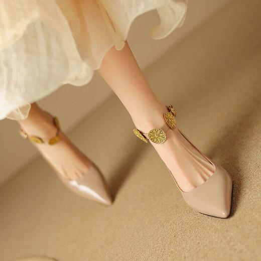 【预售5天】法式晚风单鞋，新款牛皮尖头高跟浅口女鞋LD&6716 商品图3