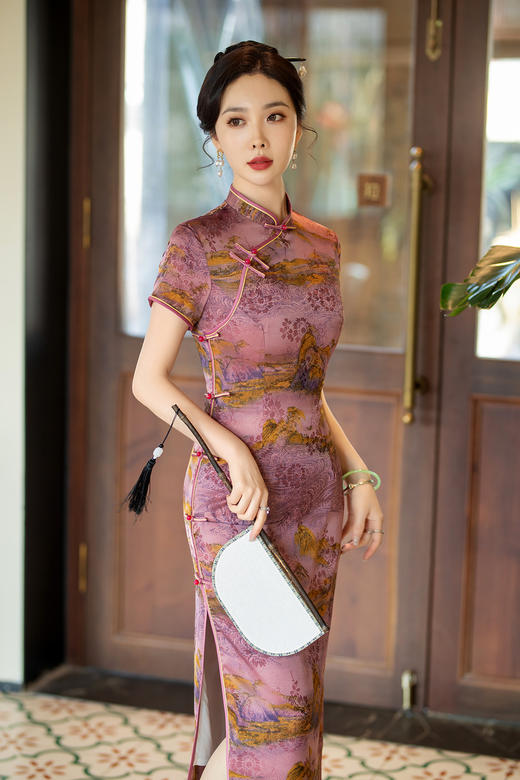 春季新款，中国风复古旗袍日常气质老上海中式改良旗袍ZA-5199 商品图1