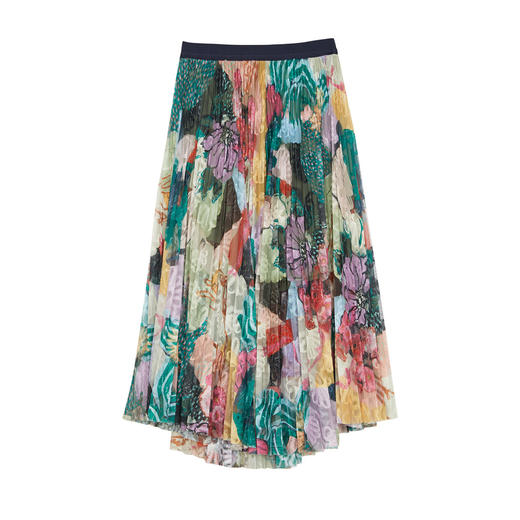 谜底花色半身裙2024春新款复古田园风松紧腰网纱裙长裙241MB0159 商品图4