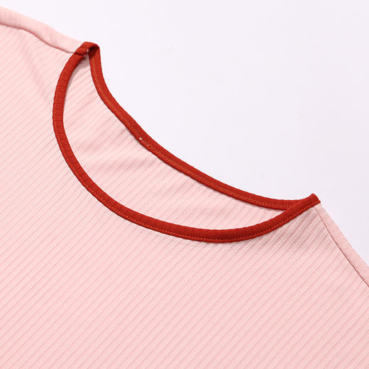 都市丽人生活家居春夏睡衣女牛奶丝抽条家居服薄款短袖短裤女士牛奶丝套装LH42C9 商品图5