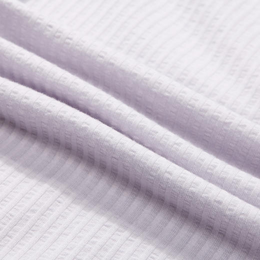 都市丽人生活家居春夏睡衣女CVC泡泡直条提花家居服薄款长袖长裤女士套装LH42A8 商品图4