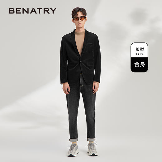 贝纳川秋冬休闲小西服男新款修身外套商务单西ECY315002402 商品图3