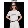 VIMAGE纬漫纪夏季新款时尚百搭打底舒适圆领印花T恤女V2102705 商品缩略图3