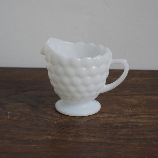 美国奶玻璃波点双耳杯/奶壶 商品图4