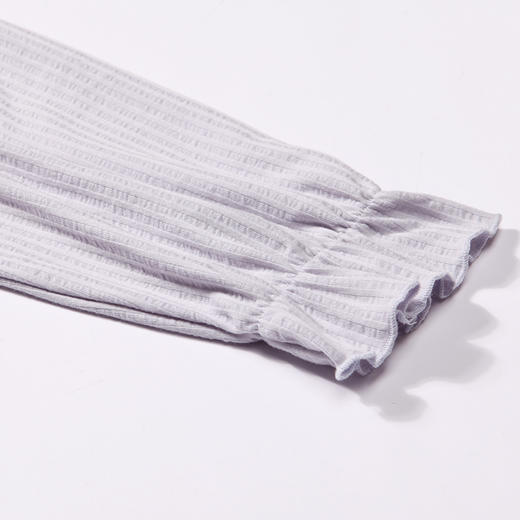 都市丽人生活家居春夏睡衣女CVC泡泡直条提花家居服薄款长袖长裤女士套装LH42A8 商品图6