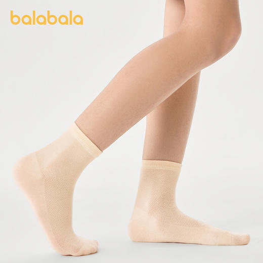 巴拉巴拉儿童袜子夏季网眼儿童运动袜透气男童女童小童宝宝五双装 商品图2