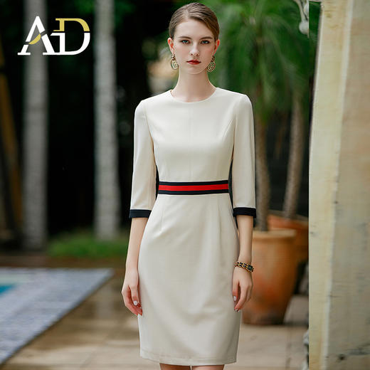 AD名媛小香风连衣裙女春夏高级设计感职业装包臀裙时尚通勤OL正装 商品图1