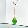 碧玉吊坠-水滴玫瑰金一体链 商品缩略图0