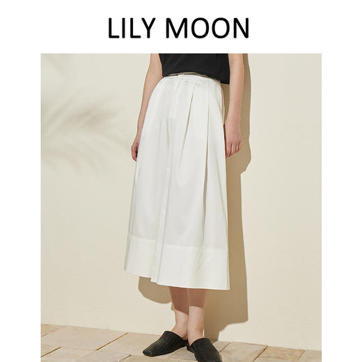 LILY MOON天丝阔腿九分裤 商品图1