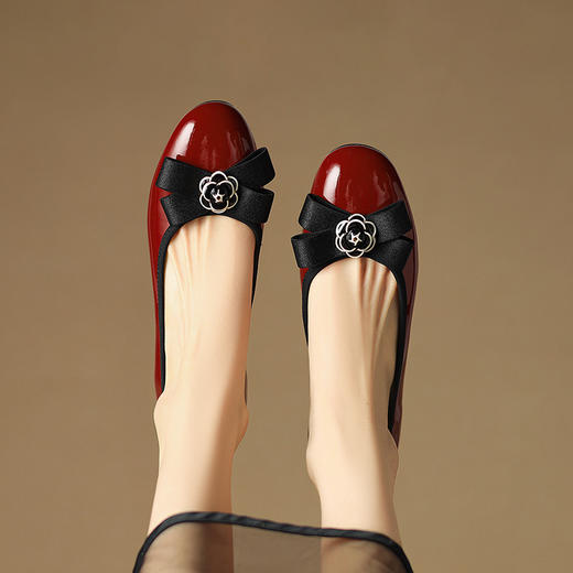 【预售5天】春夏新款，平跟里外全皮拼色单鞋LD-6712 商品图9