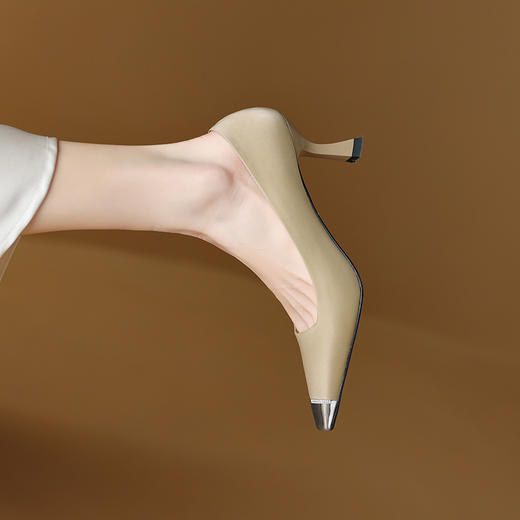 【预售5天】优雅百搭，拼接新款里外全皮高跟单鞋HCY&5163 商品图12