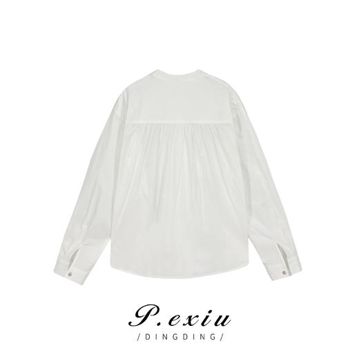 03-3潘依绣丁丁宠粉法式高级感小众慵懒风宽松休闲长袖衬衫 K3740 商品图1