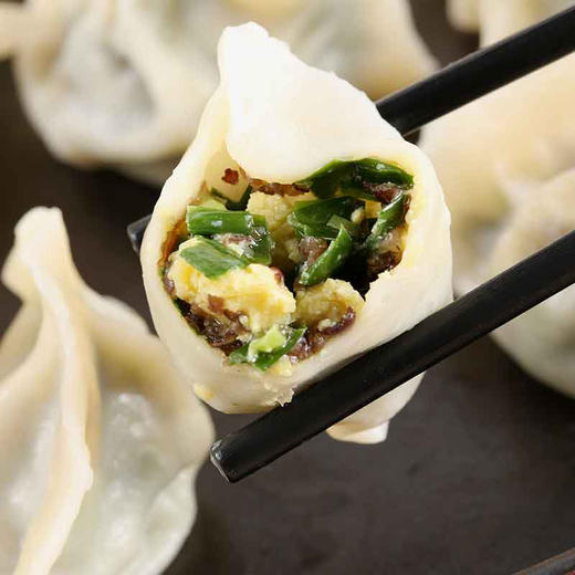 手工韭菜鸡蛋水饺（袋装）500克 商品图3