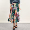谜底花色半身裙2024春新款复古田园风松紧腰网纱裙长裙241MB0159 商品缩略图0