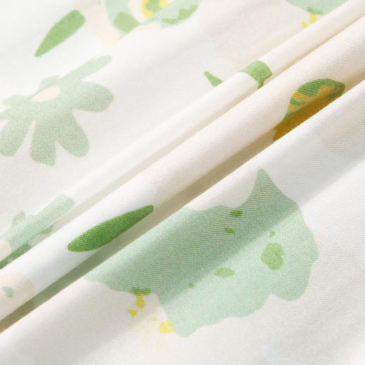 都市丽人好睡好眠春夏睡衣女梭织印花家居服薄款短袖长裤女士梭织棉套装LH42A1 商品图7