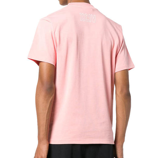 GCDS 男士字母徽标印花棉质圆领短袖T恤 粉色 ACC94U020028 ROSA 商品图2