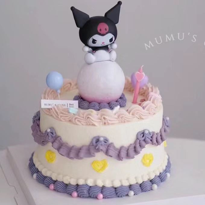 紫色小米——卡通女孩生日蛋糕