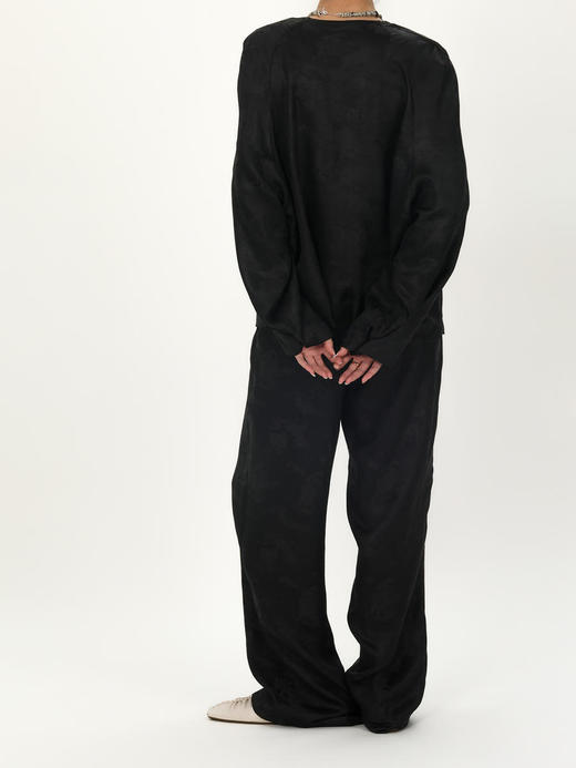 微瑕秒杀|  盛唐牡丹 |市隐系列一字肩宽松上衣[特价品]](特殊商品不退不换) 商品图9