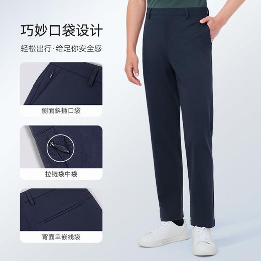 十如仕针织经编布液氨丝光商务休闲西裤九分裤-SP09-01 商品图7