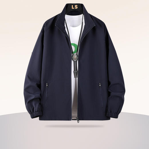 【新款DXC】大依优型大码立领夹克加肥加大休闲胖子宽松外套上衣潮流男装 商品图0