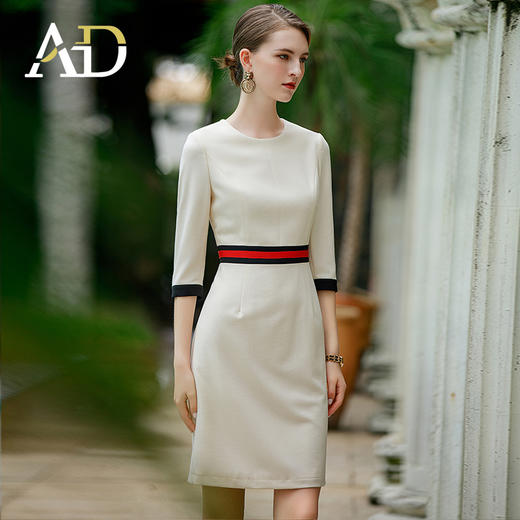 AD名媛小香风连衣裙女春夏高级设计感职业装包臀裙时尚通勤OL正装 商品图2