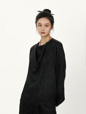 盛唐牡丹 |市隐系列一字肩宽松上衣