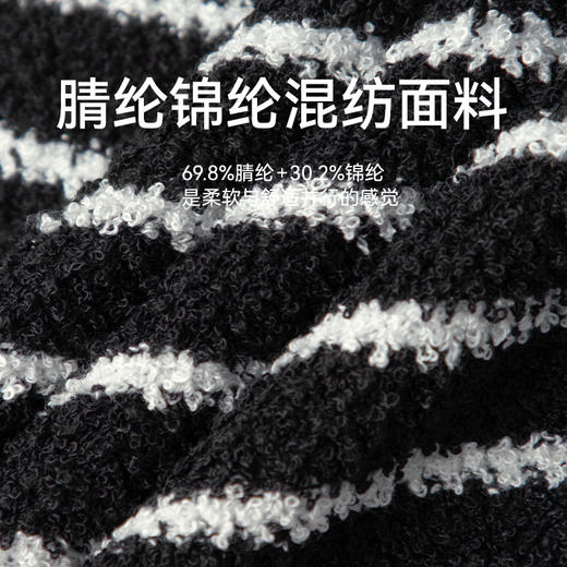 【严选】诗凡黎春经典条纹字母绣花毛织连衣裙SF2390651 商品图4