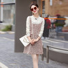 小香风连衣裙，洋气时尚花边撞色拼接修身显瘦裙子HR-MUZI1334 商品缩略图1