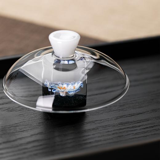 禾器花语·星悦盖置 手工花朵 盖托 玻璃创意摆件 茶道零配件 商品图1