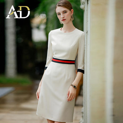 AD名媛小香风连衣裙女春夏高级设计感职业装包臀裙时尚通勤OL正装 商品图3
