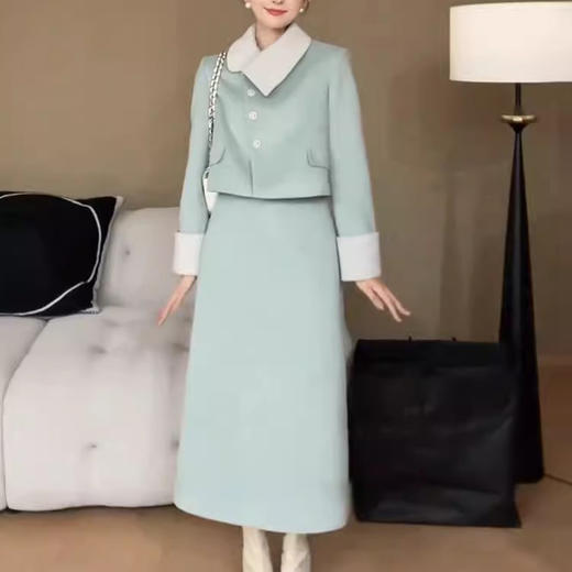 裁缝学苑AQ239一整套小洋装小香风毛呢外套半身裙套装纸样女装服装打板 商品图5